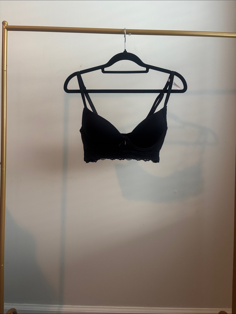Daisy Fuentes Black Lace-Trim Underwire Bra